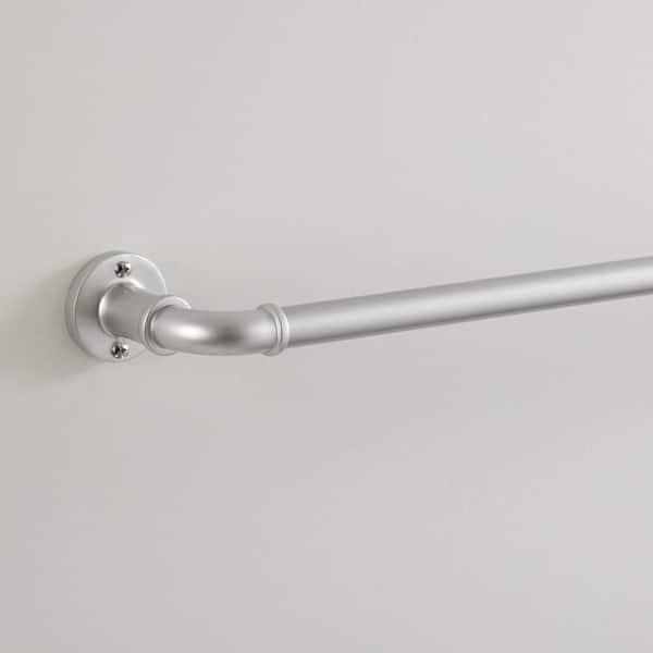 Somerton 36 in. - 66 in. Adjustable Industrial Pipe Blackout Wrap 3/4 in. Curtain Rod in Brushed Nickel