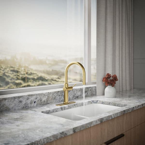 KOHLER Crue Single-Handle Pull-Down Sprayer Kitchen Faucet in