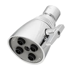 3-Spray 2.3 in. Single Wall Mount Low Flow Fixed Adjustable Shower Head in Polished Chrome