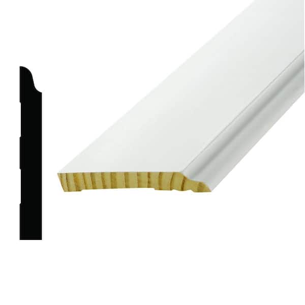 Alexandria Moulding WM 660 9/16 in. D x 4-1/4 in. W Primed Pine Wood ...
