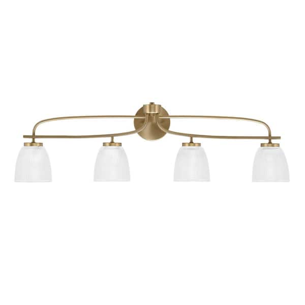 Unbranded Olympia 36.75 in. 4-Light New Age Brass Vanity Light