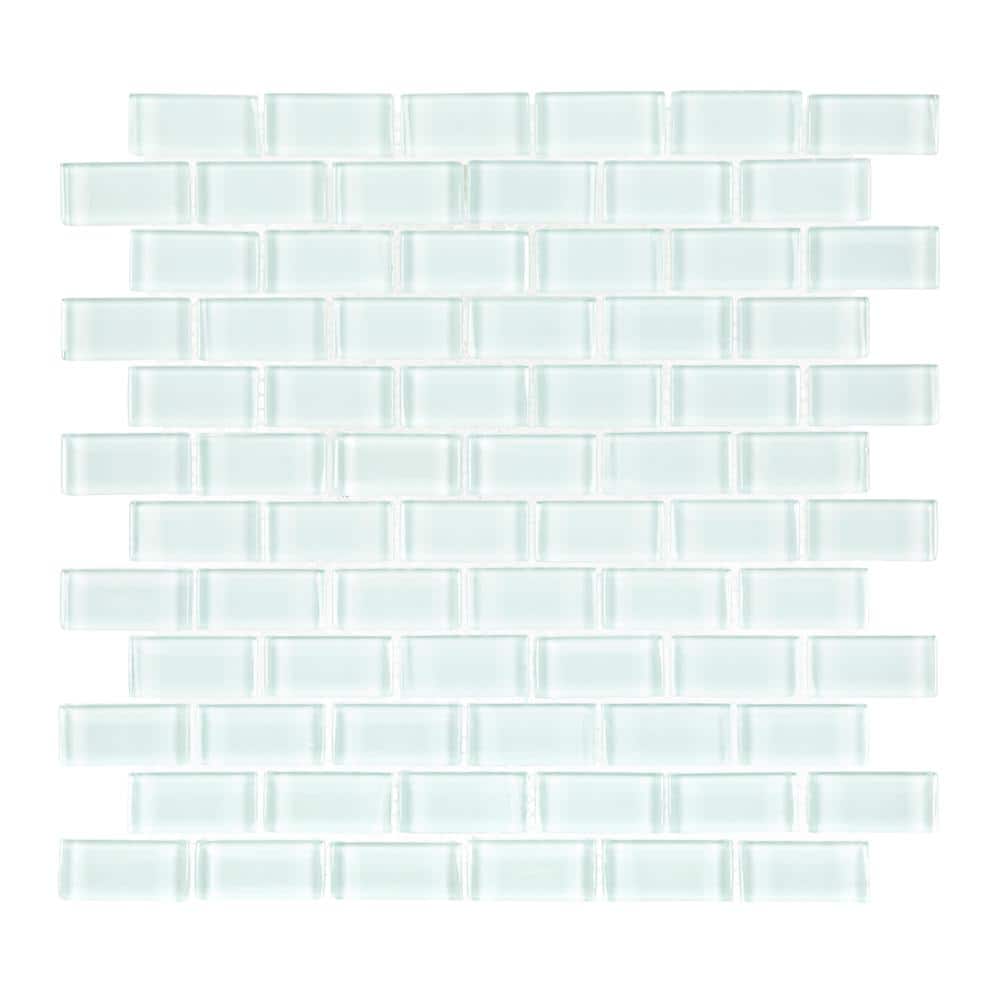 Glacier Ice Green 11.625 in. x 11.75 in. Interlocking Gloss Glass Mosaic Tile (9.48 sq. ft./Case) price history on PriceWatchPro
