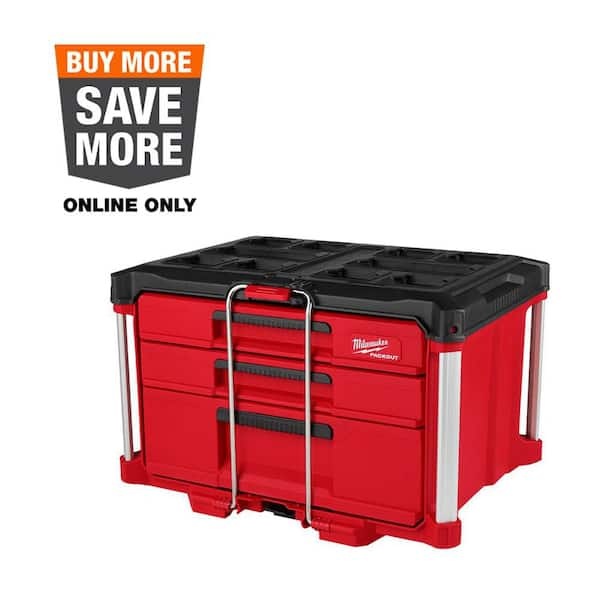 PACKOUT 22 in. Modular 3-Drawer Multi Drawer Tool Box with Metal Reinforced Corners and 50 lbs. Capacity