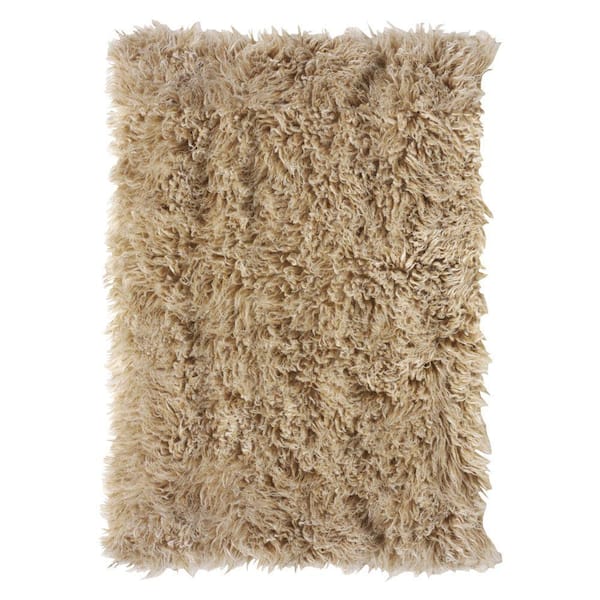 Home Decorators Collection Premium Flokati Beige Doormat 3 ft. x 5 ft. Area Rug