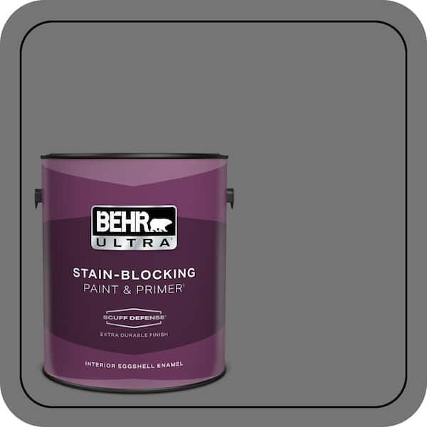 BEHR ULTRA 1 gal. #N520-5 Iron Mountain Extra Durable Eggshell Enamel Interior Paint & Primer
