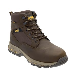 Men's Halogen Lite Waterproof 6 in. Work Boot Steel Toe Brown Size 9.5