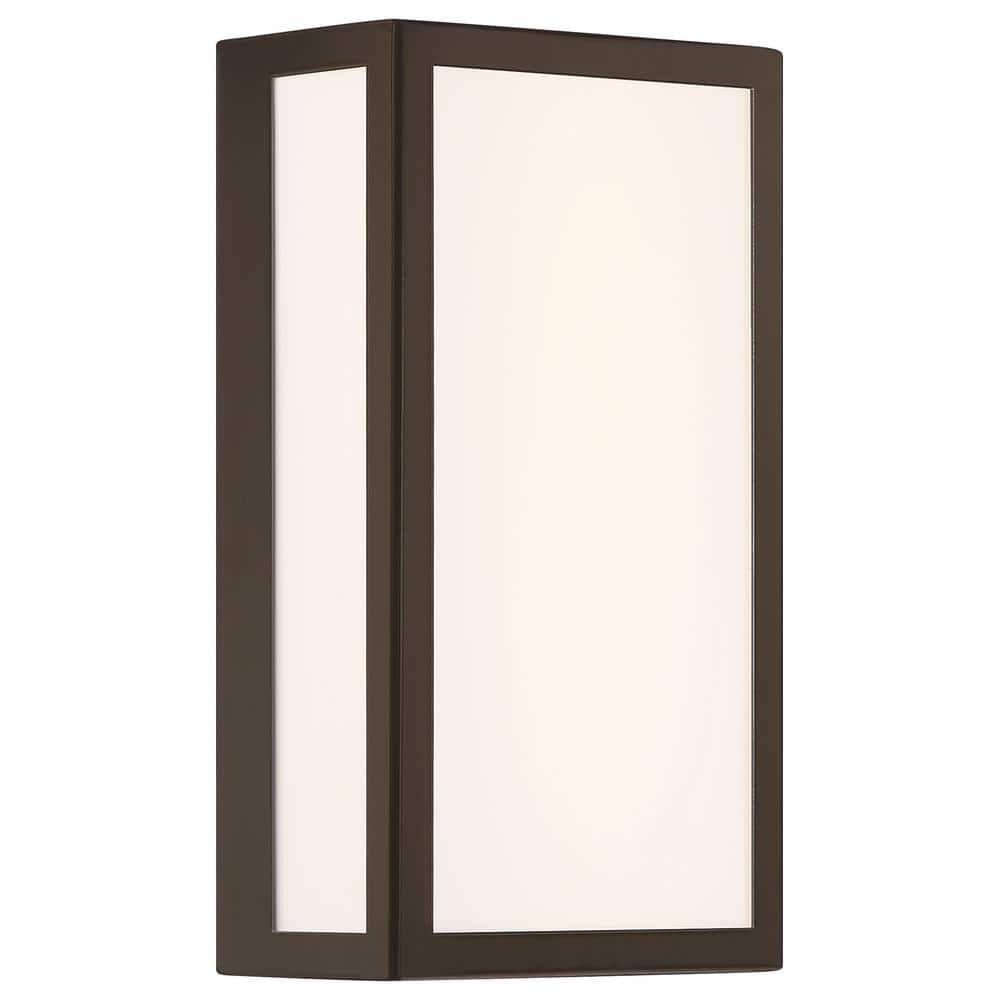 GEO Black, White Indoor/Outdoor Hardwired Wall Lantern Cylinder Sconce with