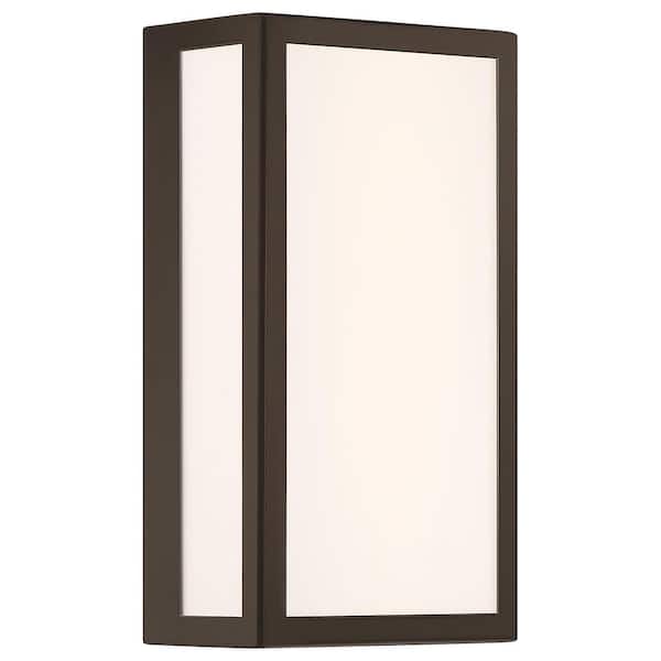 Access Lighting GEO Black, White Indoor/Outdoor Hardwired Wall Lantern Cylinder Sconce with Integrated LED
