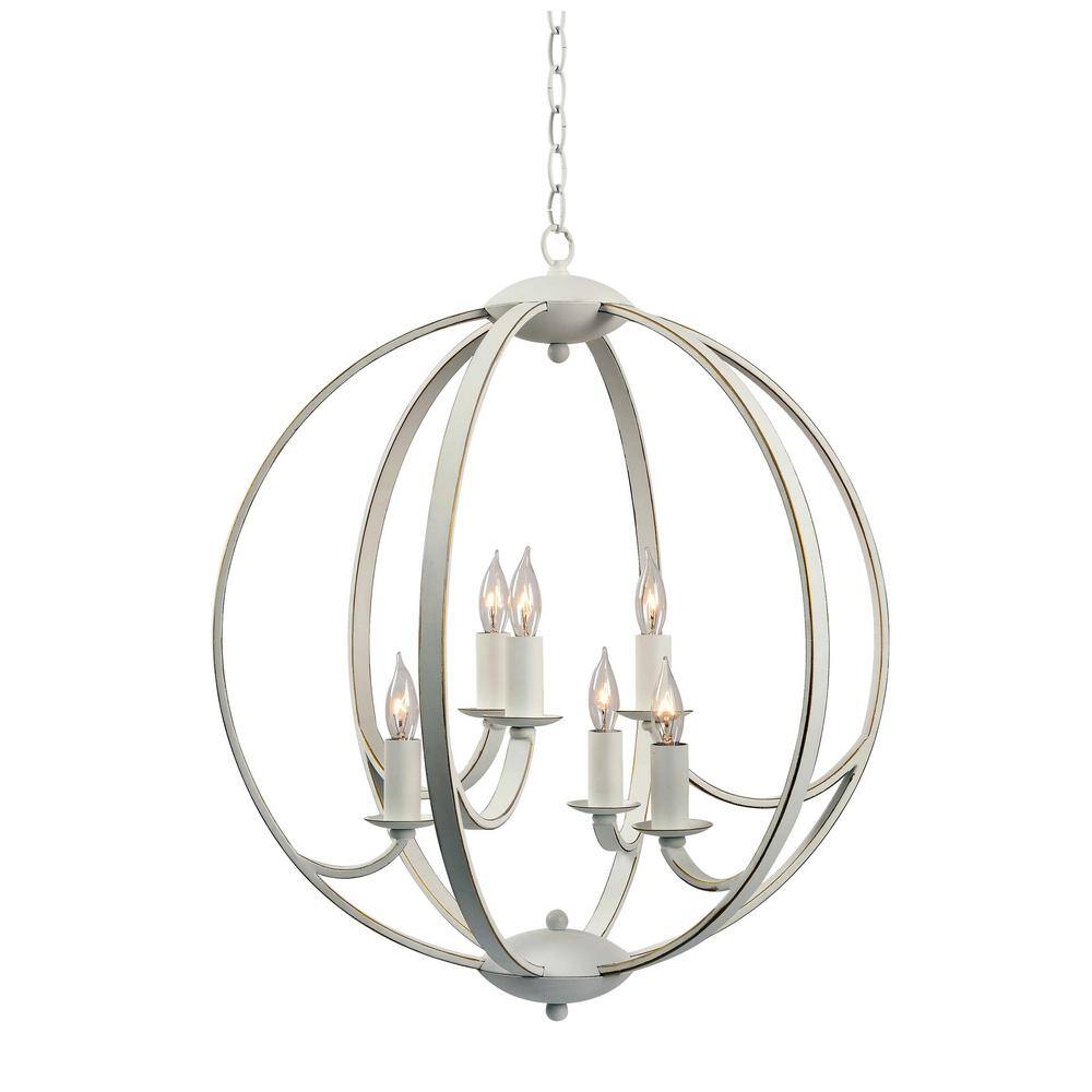 Opal 3-Light White Chandelier by  Kenroy Home 