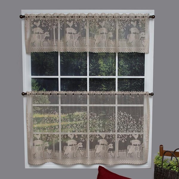 Heritage Lace Farmhouse 15 in. L Polyester Valance in Natural