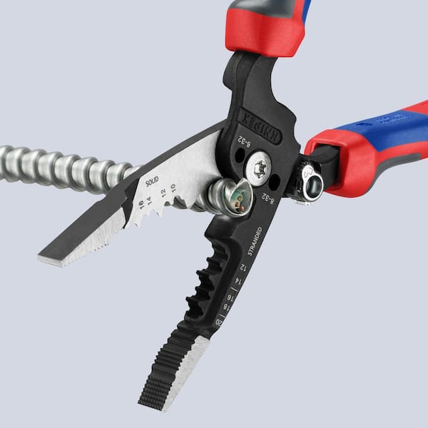 KNIPEX 8 in. Forged Wire Stripper 13 72 8 - The Home Depot