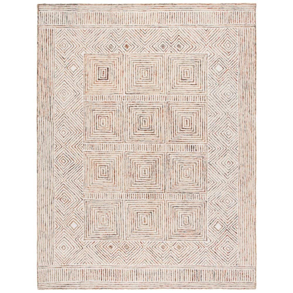 Metro 8 ft. x 10 ft. Ivory/Rust Aztec Geometric Striped Area Rug price history on PriceWatchPro