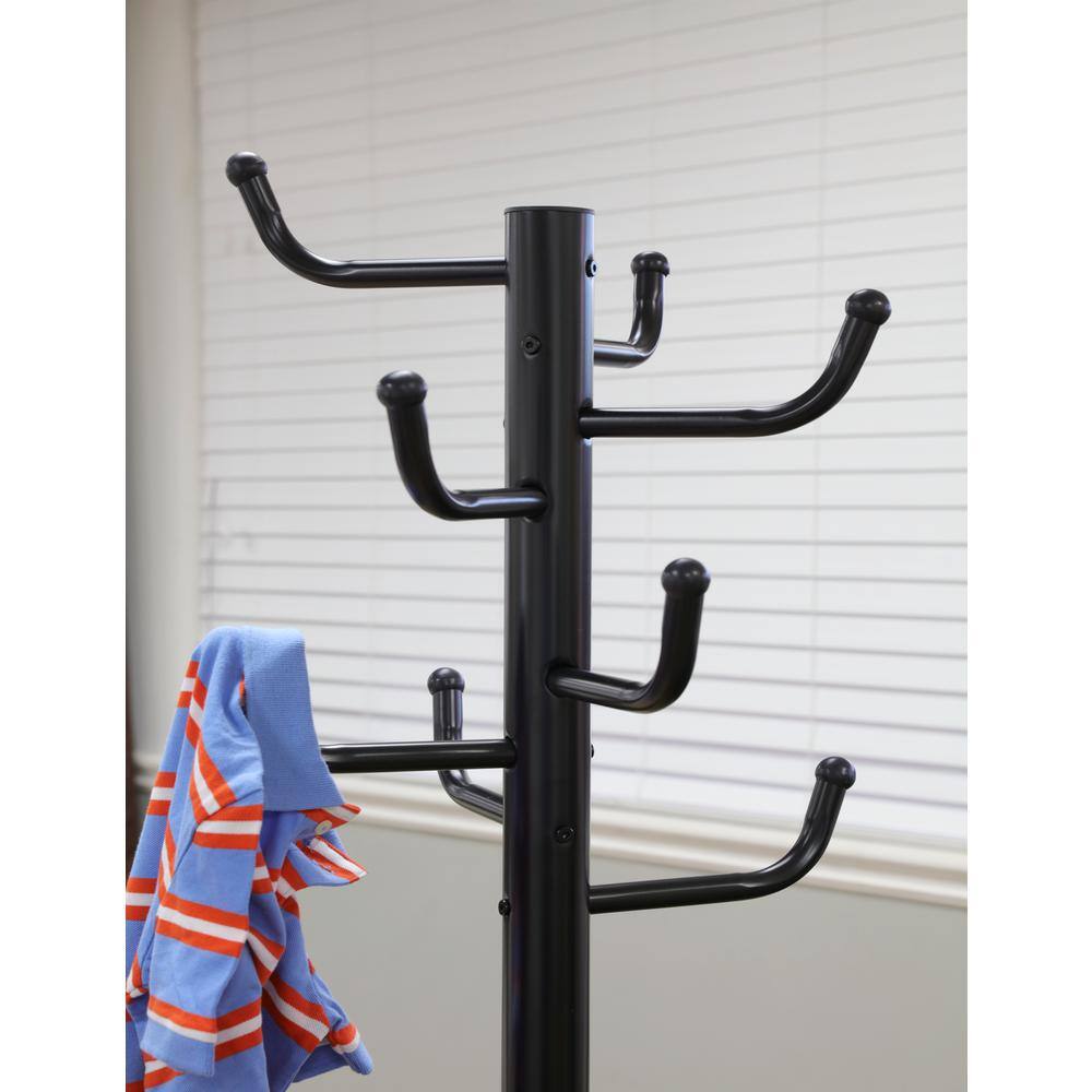 Black 8-Hook Coat Rack - thumbnail 4