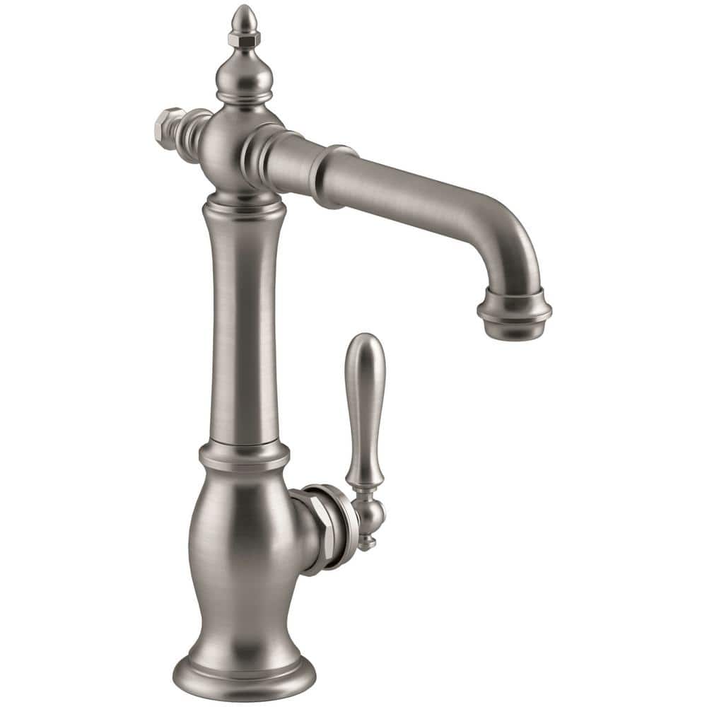 Artifacts Elegant Stainless Steel Single-Handle High-Arc Bar Faucet