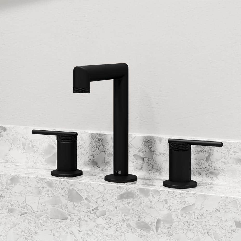 Sterling 8" Matte Black Nickel Widespread Bathroom Faucet
