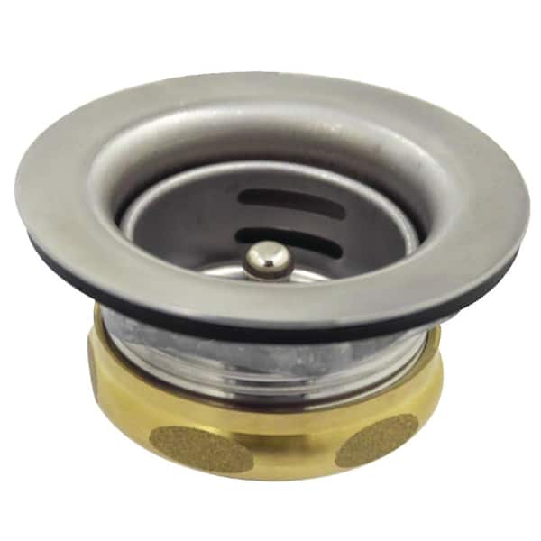 Kingston Brass Tacoma 2-13/16 in. Bar Prep Basket Strainer Drain in Brushed