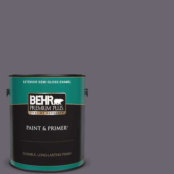 BEHR PREMIUM PLUS 1 gal. #N550-6 Alter Ego Semi-Gloss Enamel Exterior Paint & Primer