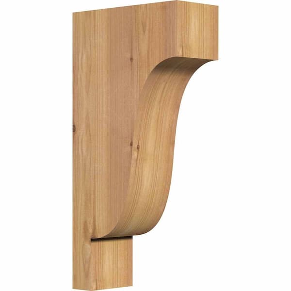 Ekena Millwork 3-1/2 in. x 8 in. x 16 in. Western Red Cedar Newport Smooth Corbel