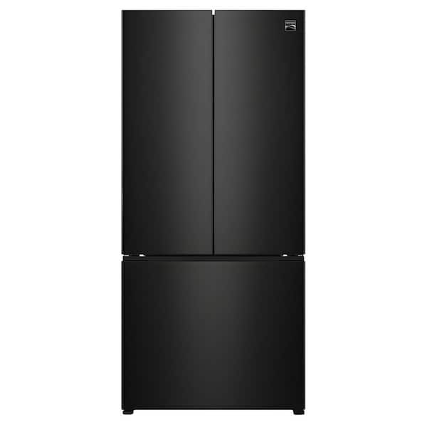 32.3 in. 18 cu. ft. Counter-Depth French Door Refrigerator, E-Star in Black Stainless Steel