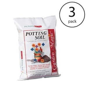 40 lbs. Garden Magic Planting Potting Top Soil Blend Bag (3-Pack)