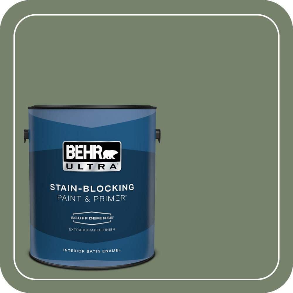 1 gal. #MQ6-16 Gazebo Green Extra Durable Satin Enamel Interior Paint & Primer price history on PriceWatchPro