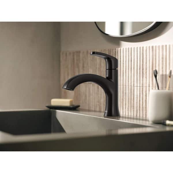 【mee..＊】① Moen Karis Black Matte One-Handle Single Hole Bathroom Sink
