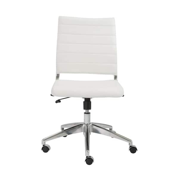 Eurostyle Axel White Armless Low Back Office Chair 00595wht The Home Depot Eurostyle Axel White Armless Low Back, Armless Leather Office Chair