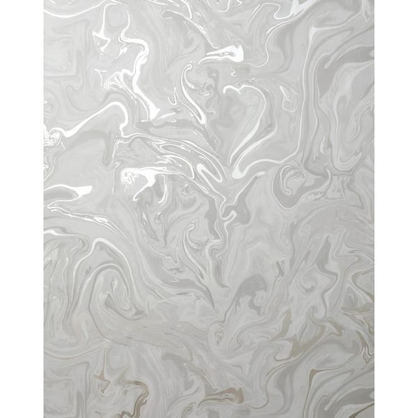 York Wallcoverings Grey Contour Metallic Non-pasted Non-Woven Paper  Wallpaper OI0703 - The Home Depot