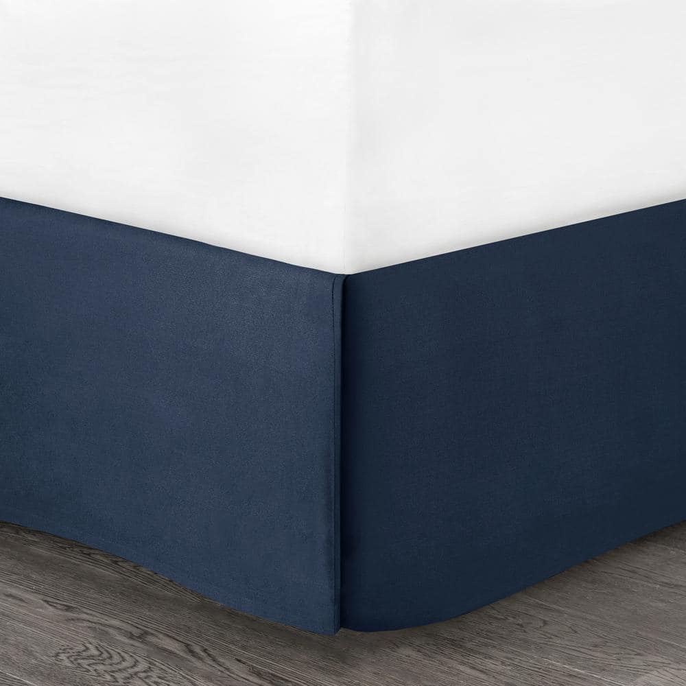 Navy Microfiber California King Seersucker Comforter Set