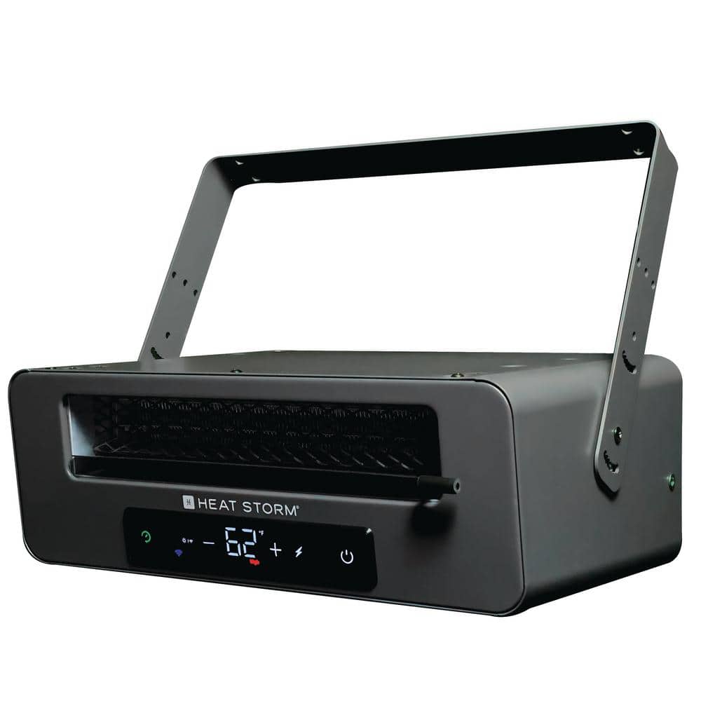 Gray Infrared Electric Heater with Thermostat, 6000 Watt