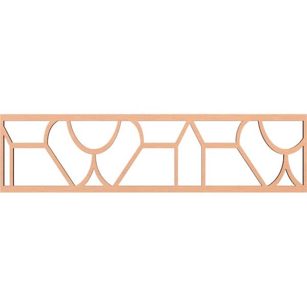 Ekena Millwork Whitechapel Fretwork 0.375 in. D x 47 in. W x 12 in. L Alder Wood Panel Moulding