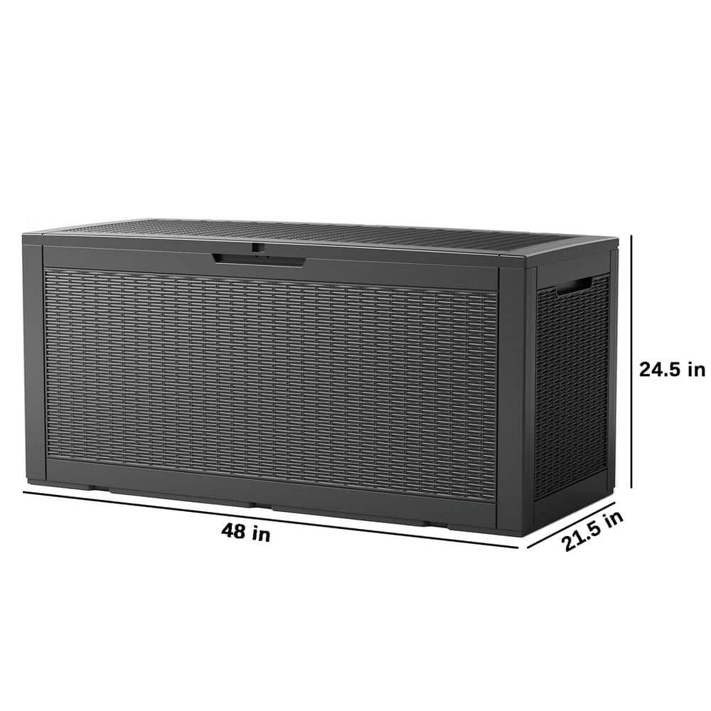 100 Gallon Gray Lockable Plastic Deck Box