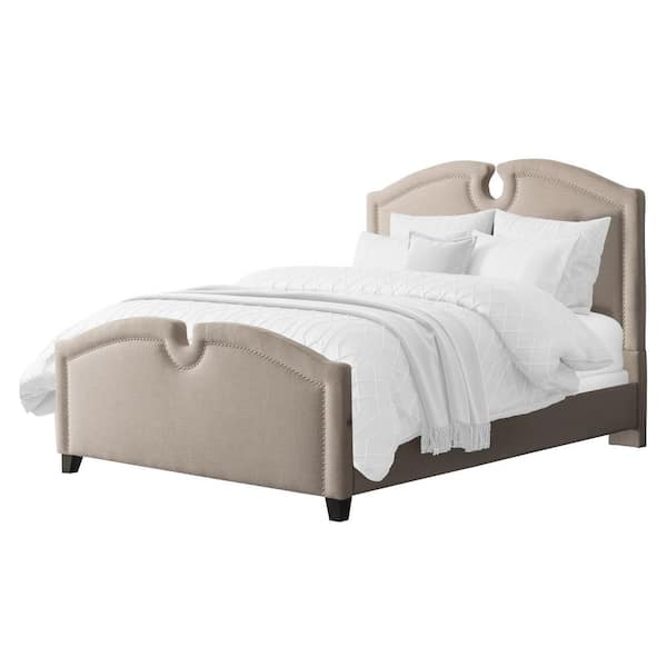 Corliving Fairfield Beige Fabric King, Jameson King Bed
