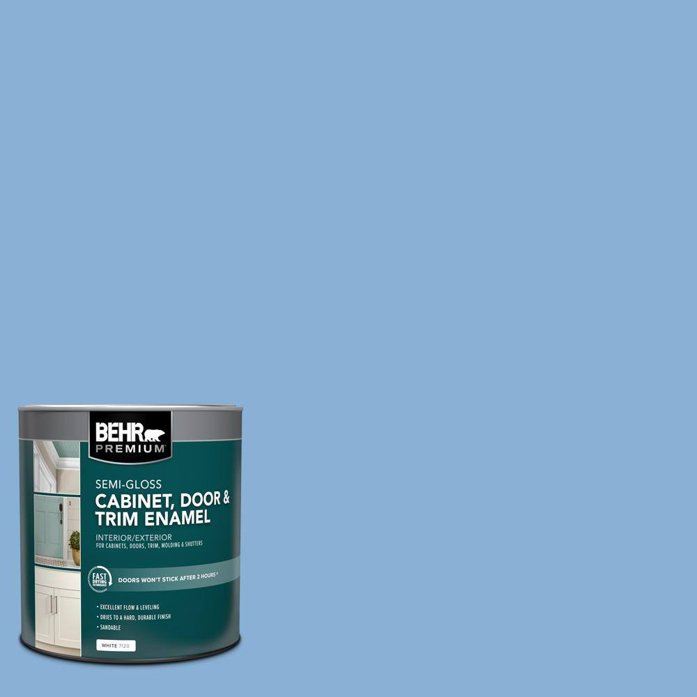 1 qt. #PPU15-12 Bluebird Semi-Gloss Enamel Interior/Exterior Cabinet, Door & Trim Paint price history on PriceWatchPro