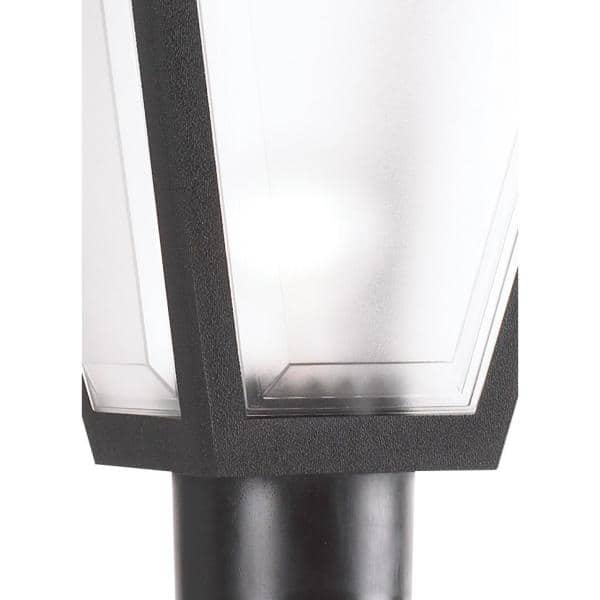 Black Frosted Acrylic Outdoor Post Lantern Light