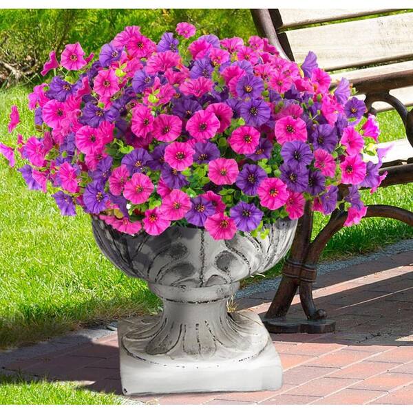 14 in. Green Indoor/Outdoor Artificial Morning Glory Flower