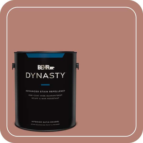BEHR DYNASTY 1 gal. #ICC-102 Copper Pot Satin Enamel Interior Stain-Blocking Paint & Primer