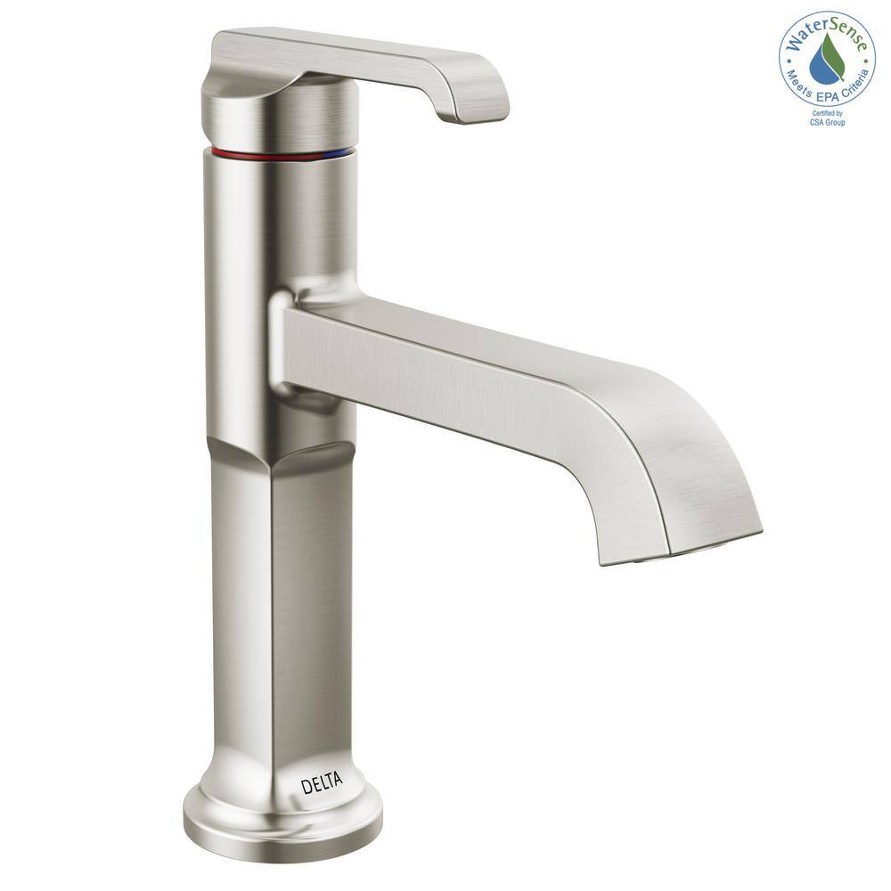 Tetra Brushed Nickel Single Handle Bathroom Faucet