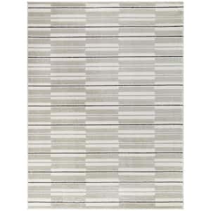 Andrei Taupe 8 ft. x 10 ft. Striped Area Rug