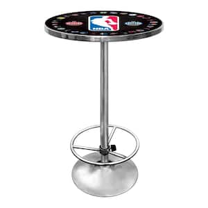 NBA Logo with All Teams Chrome Pub/Bar Table