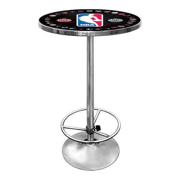 Trademark NBA Logo with All Teams Chrome Pub/Bar Table