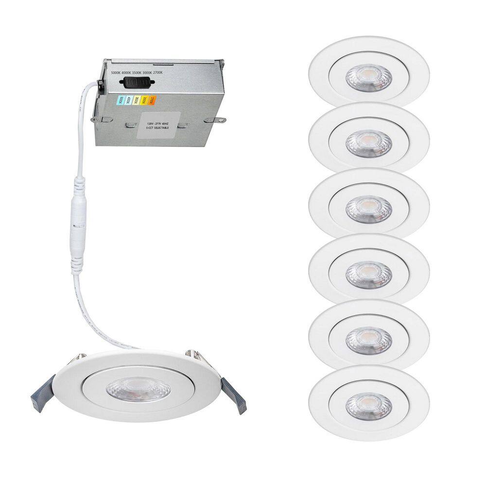 Lotos Selectable CCT 4.75'' White Aluminum LED Recessed Lighting Kit