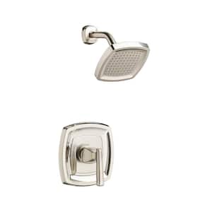 Edgemere 1-Handle Shower Faucet Trim Kit for Flash Rough-in Valves in Brushed Nickel (Valve Not Included)