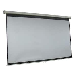84 in. Manual Projection Screen with White Frame