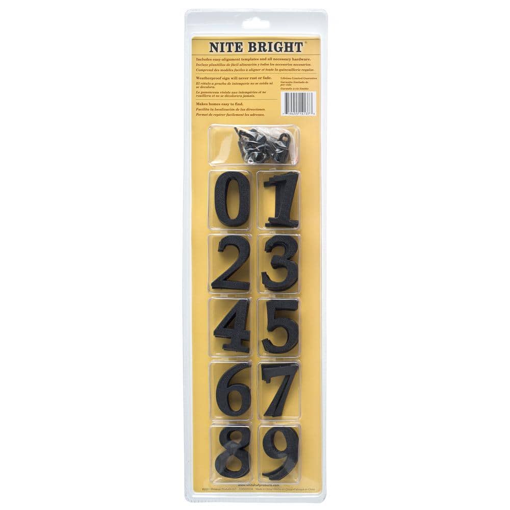 Nite Bright Reflective Black and White Address Sign