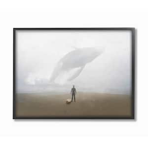 16 in. x 20 in. "Whale Surf Beach Painting" by Joshua Chace Framed Wall Art