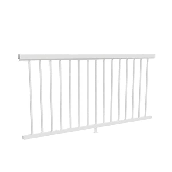 6 ft. W Aluminum Deck Railing Panel  in White for 36 in High System