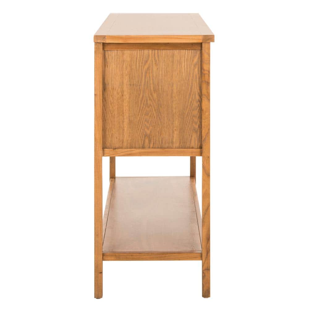 Charlotte 46'' Transitional Brown Oak 4-Drawer Sideboard