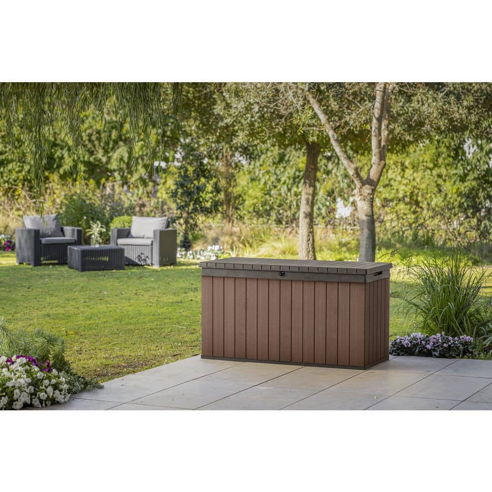 Darwin 150 Gallon Brown Resin Lockable Deck Box