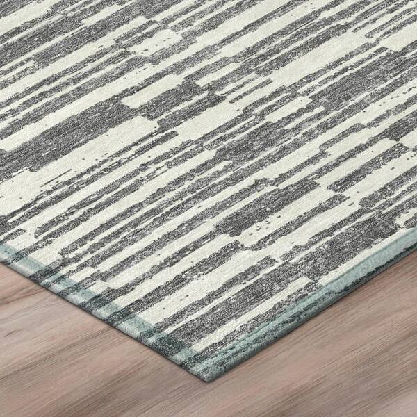 Chantille Machine Washable Indoor/Outdoor Abstract ACN2907 Graphite 10 ft. x 14 ft. Area Rug